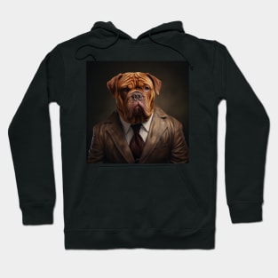 Dogues de Bordeaux Dog in Suit Hoodie